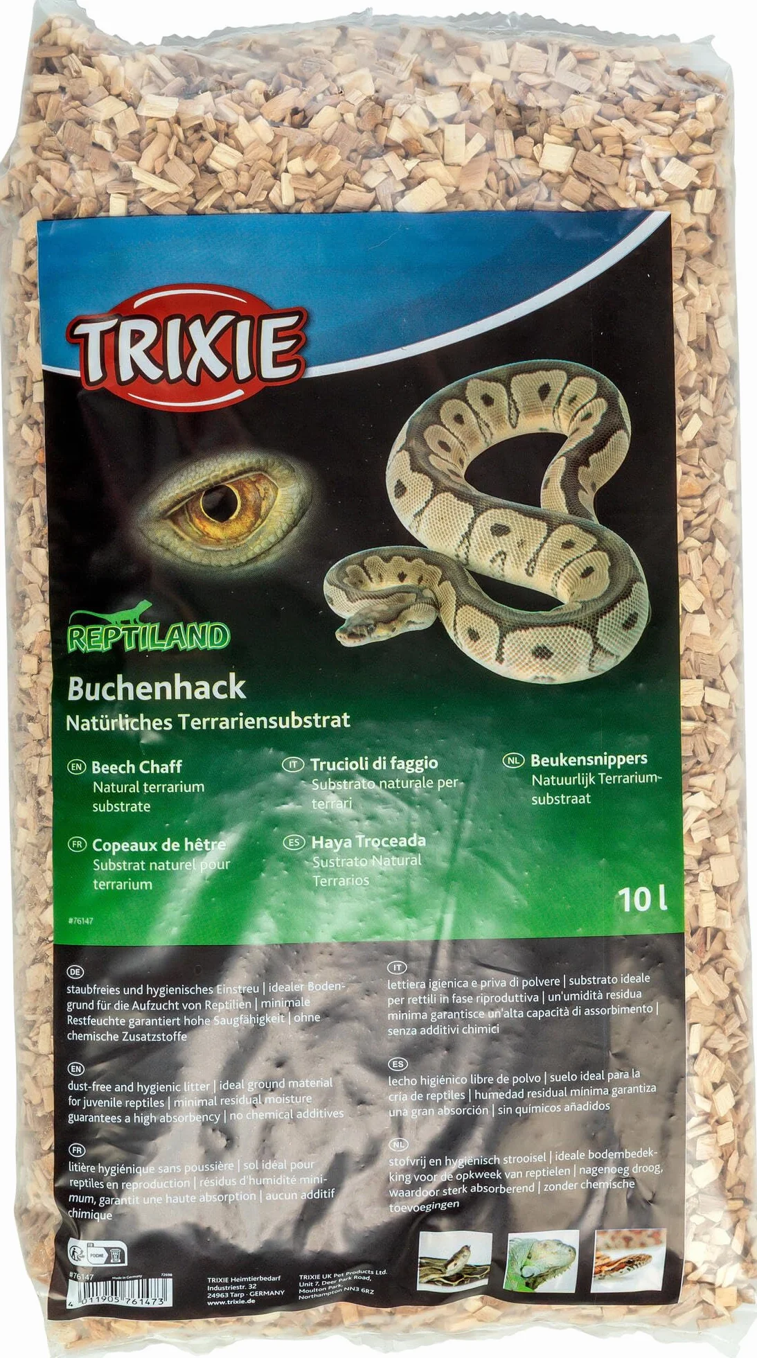 Trixie 76147 motyka bukowa, naturalne podłoże do terrariów, 10 l