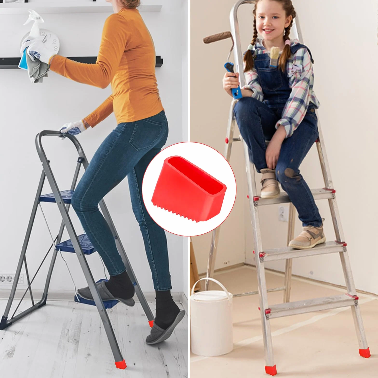 Gumowe nóżki do drabin 50x20 mm antypoślizgowe 4 sztuki