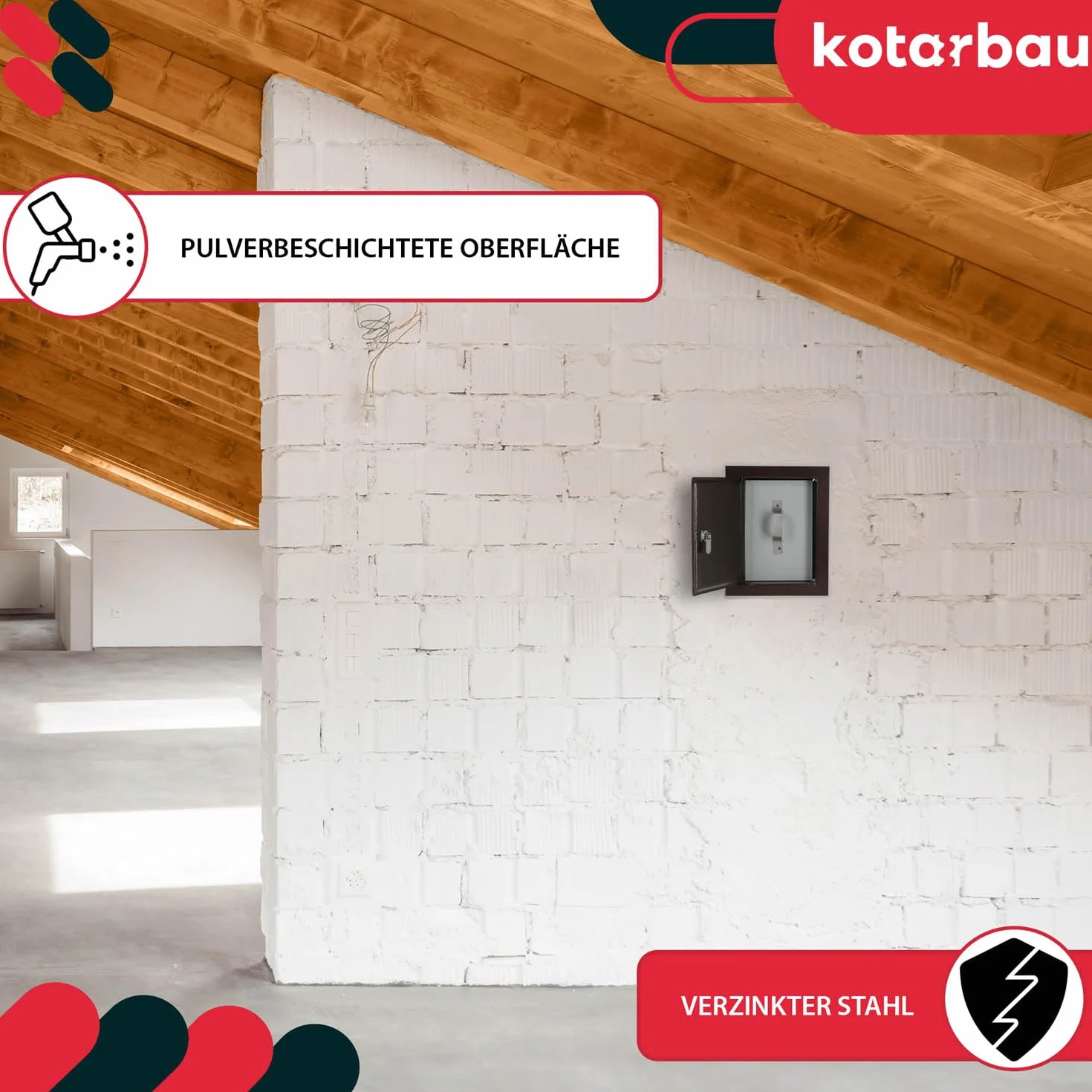 KOTARBAU Drzwi kominkowe 155 x 205 mm miedziane antyczne z osłoną termiczną