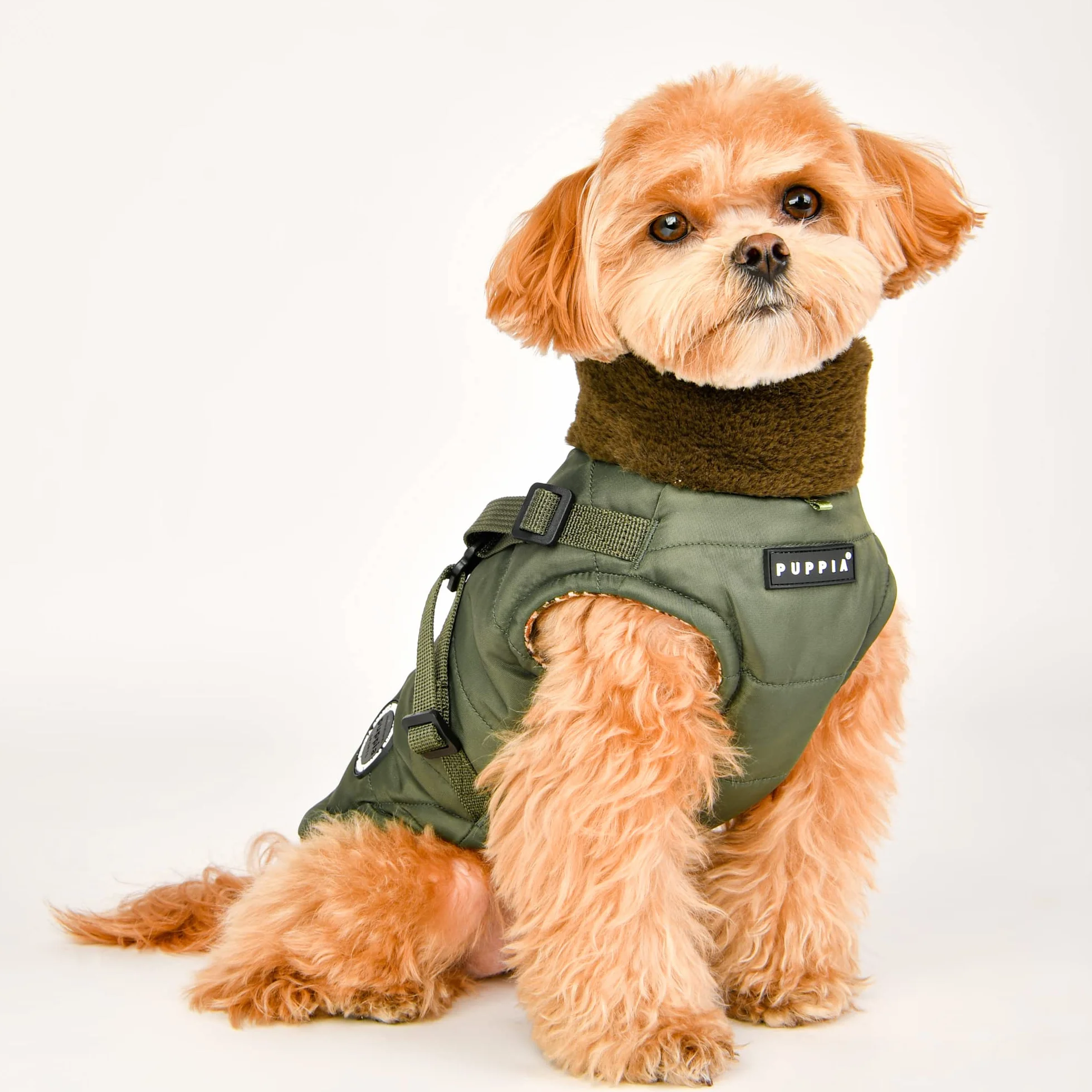 Puppia DONAVAN Płaszcz dla psa khaki