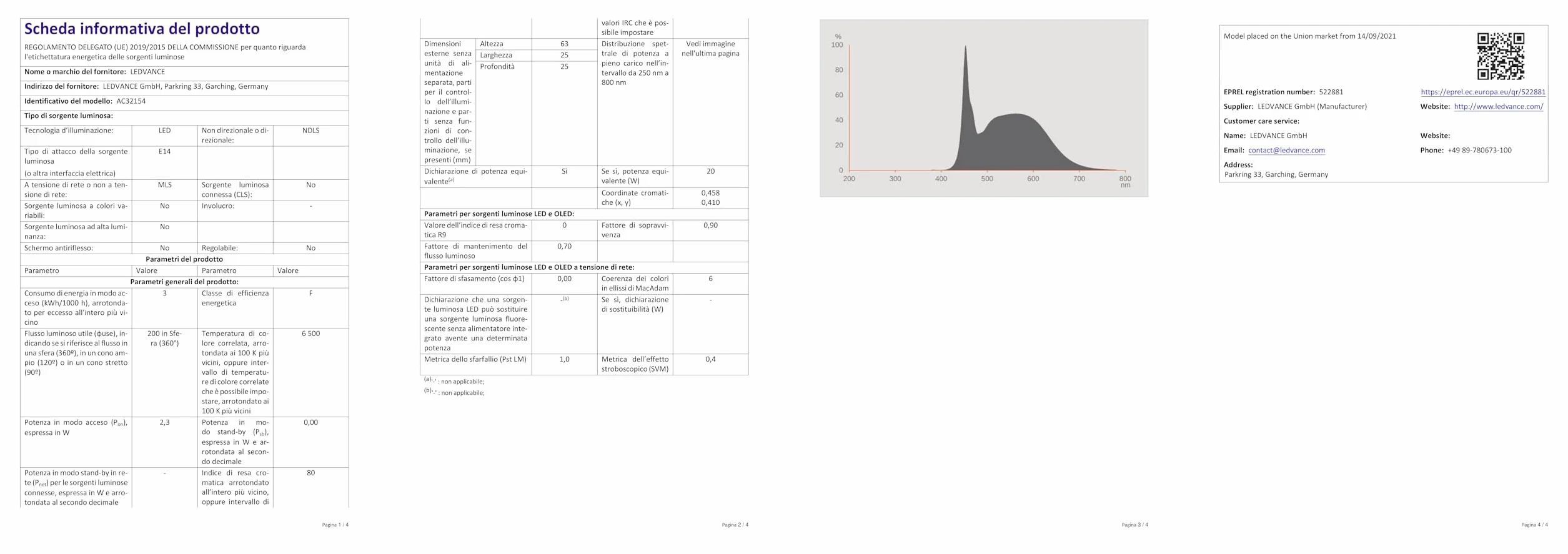 OSRAM LED SPECIAL T26 / Lampa LED: E14, 2,30 W, matowe, Kąt rozsyłu światła: 160 °, Chłodne światło dzienne, 6500 K