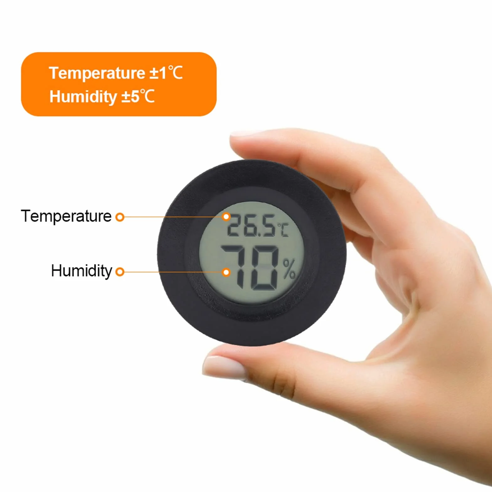 Mini termometr z higrometrem, elektroniczny cyfrowy wyświetlacz LCD, pomiar wilgotności powietrza dla zwierząt domowych, do inkubatorów, do hodowli gadów, pudełek, stacja pogodowa, szklarnia, piwnica