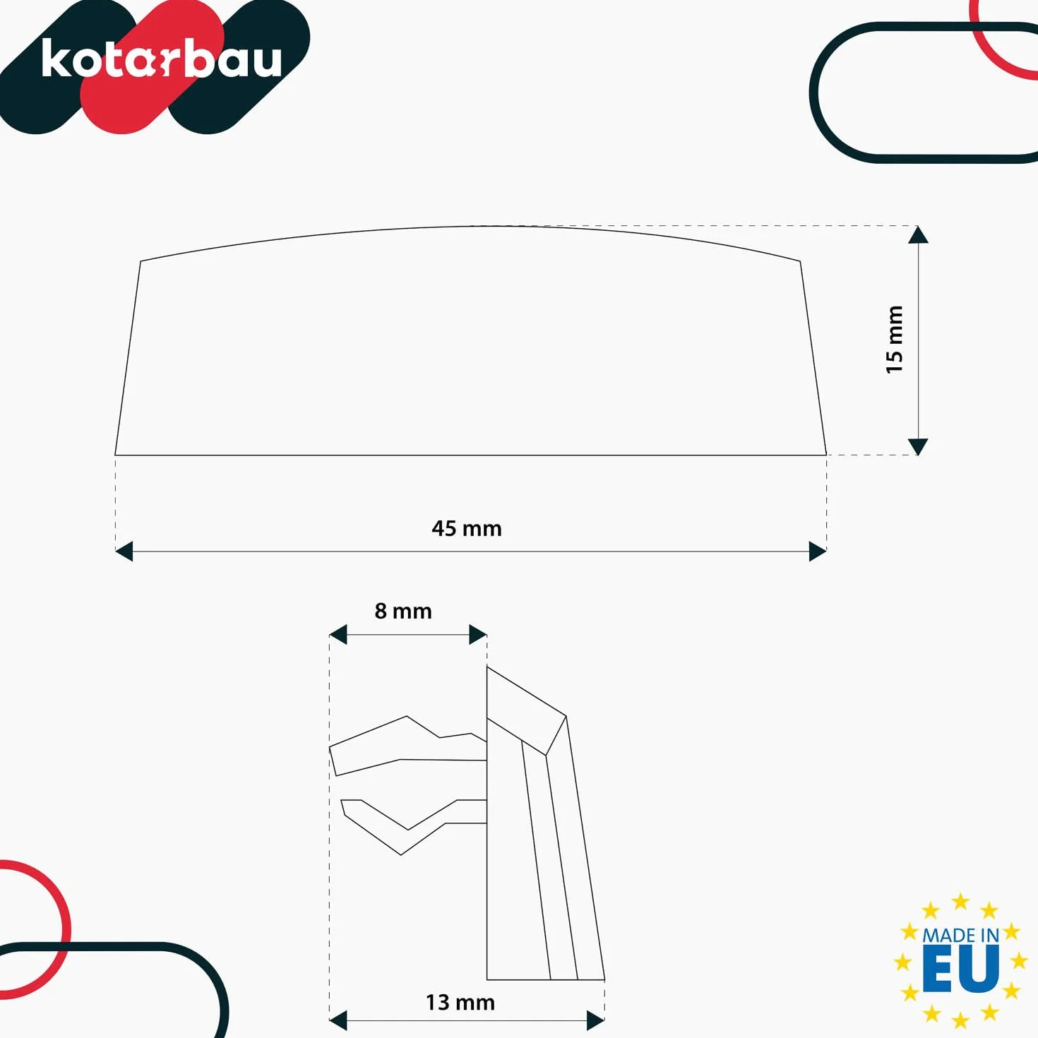 KOTARBAU Zestaw 20 nasadek do otworów odpływowych – 45 mm – tworzywo sztuczne ASA – białe – odwadnianie okien – odwadnianie – okna PCW – ochrona – osłona