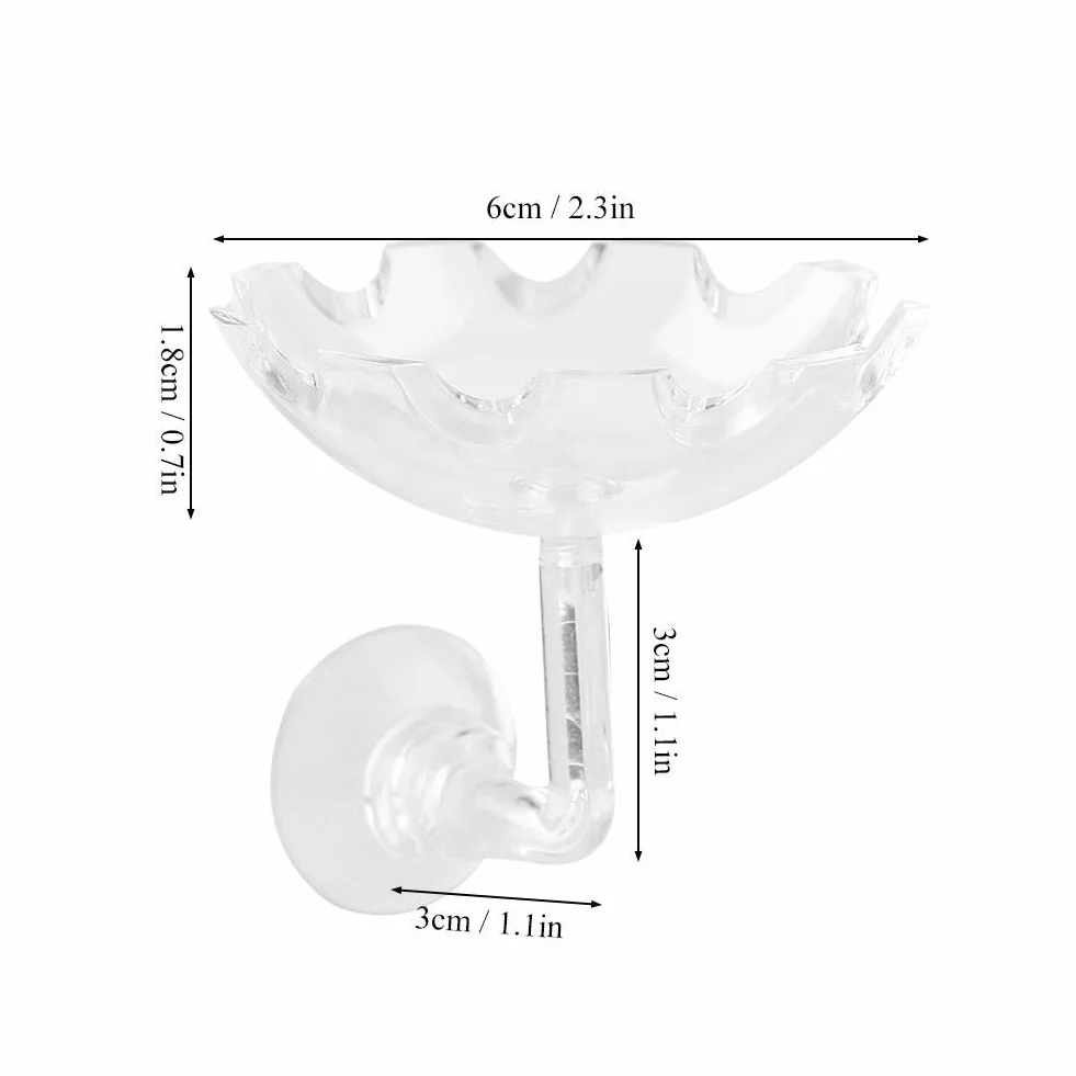 Shrimp Futternapf Acryl Sucker Cup Design Aquarium Bowl Tray Wasser Lebensmittel Kleiner Reptil Würmer Haustiere Dish Feeder Bowl
