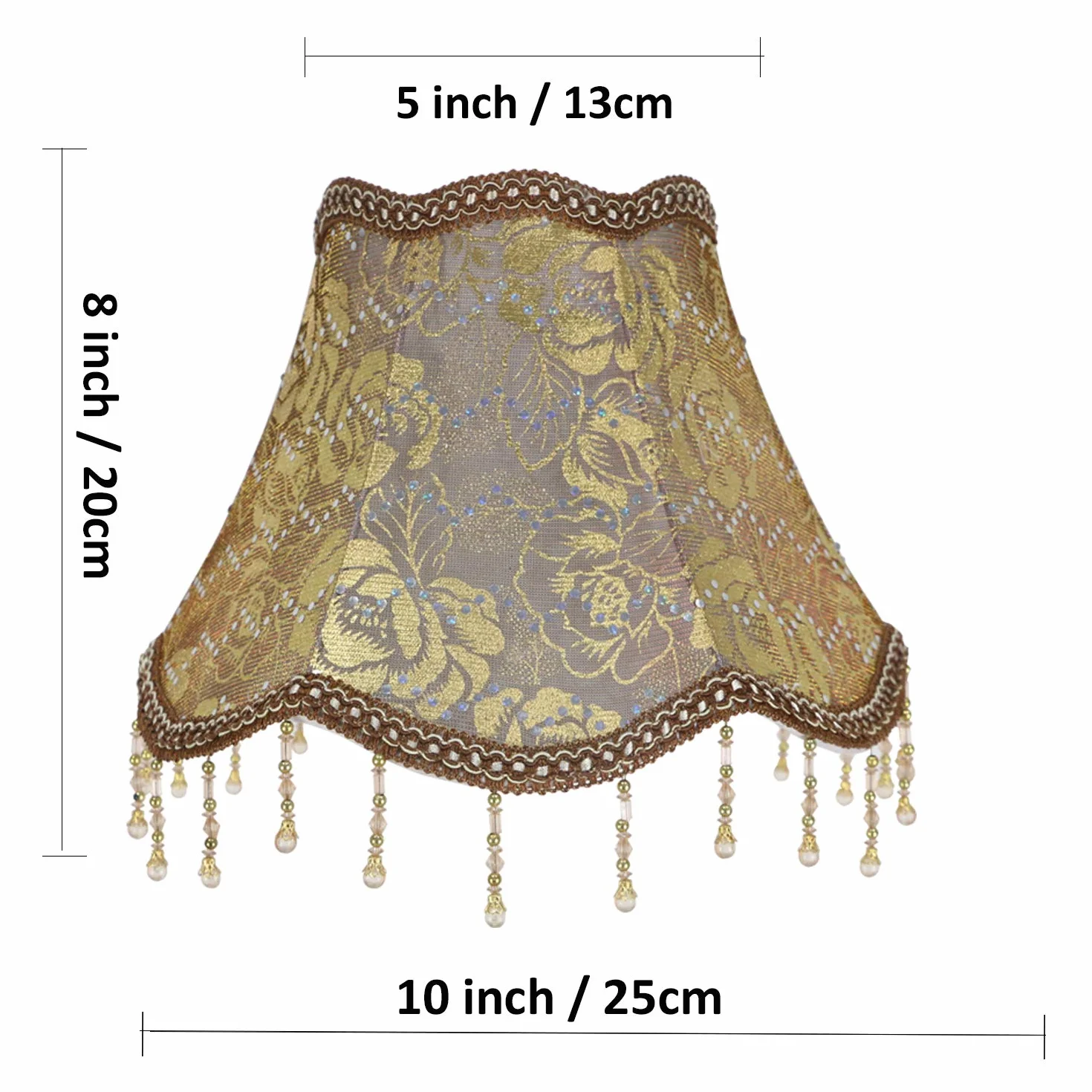 Retro Palace Klosz do Lampy Wiszącej Ręcznie Robione Lampy Stojące UNO, Lampy Podłogowe, Kinkiety, Odpowiedni dla Lamp E14/E27 13x25x20cm Brązowy
