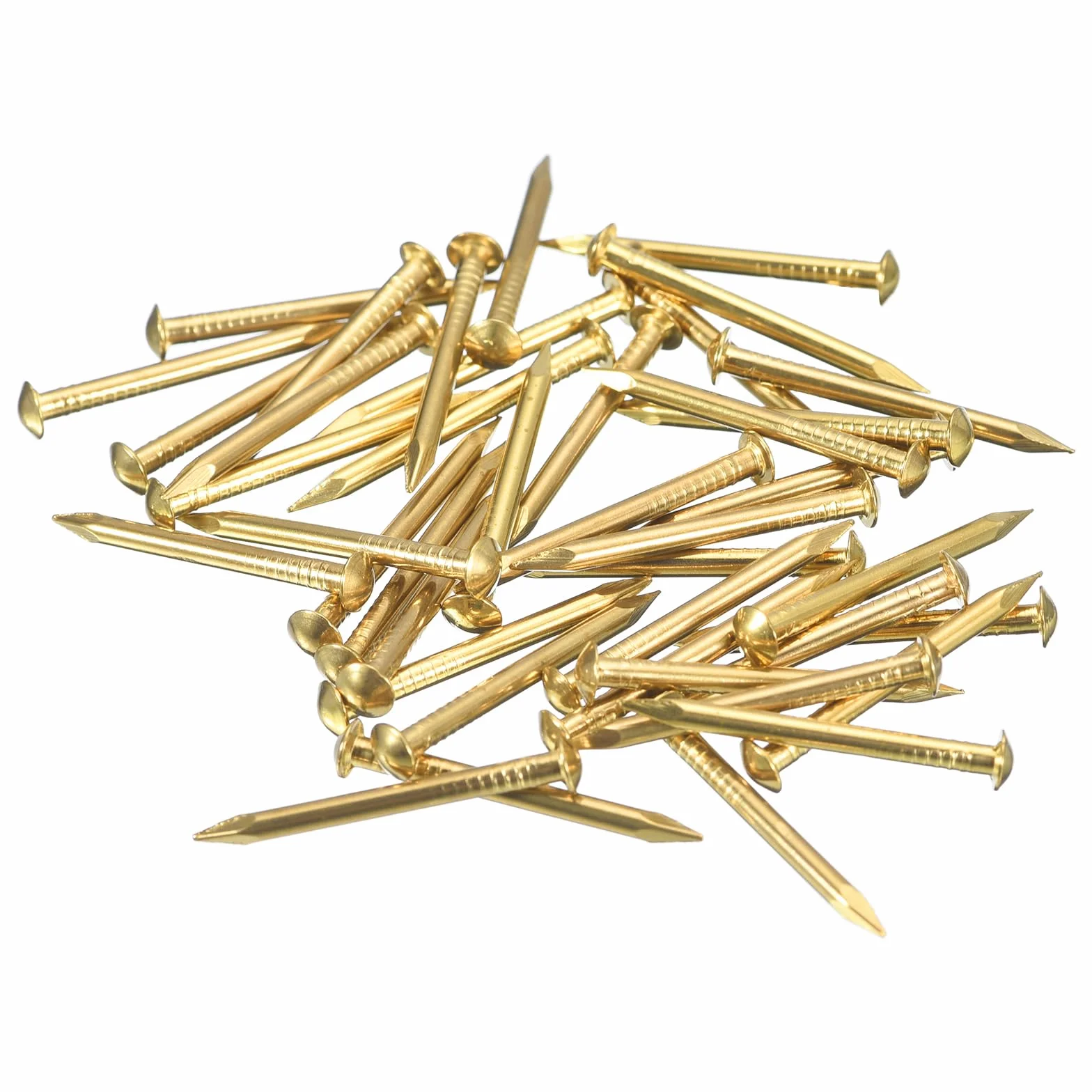 Mosiężne gwoździe 70 sztuk 2 x 25 mm okrągła główka do drewna DIY