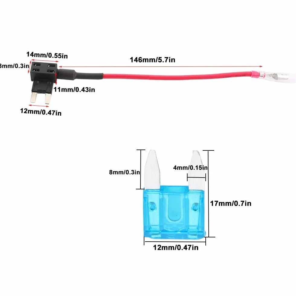 5 szt. Premium 12 V / 24 V mały uchwyt bezpiecznikowy, uchwyt bezpiecznika ostrza, bezpiecznik samochodowy, adapter bezpiecznika płaskiego z 15 bezpiecznikami Mini Blade