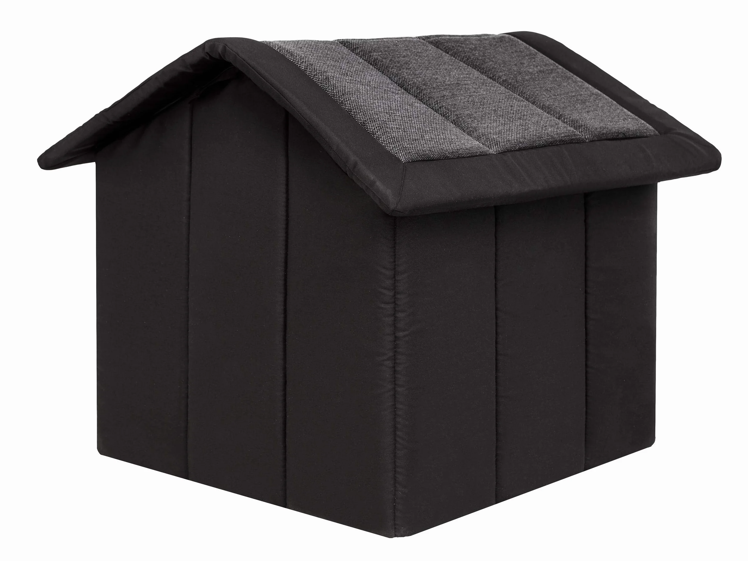 PillowPrim Buda dla psa z legowiskiem, legowisko dla psa, legowisko dla kota XL – 60 x 55 cm, grafitowa, czarna