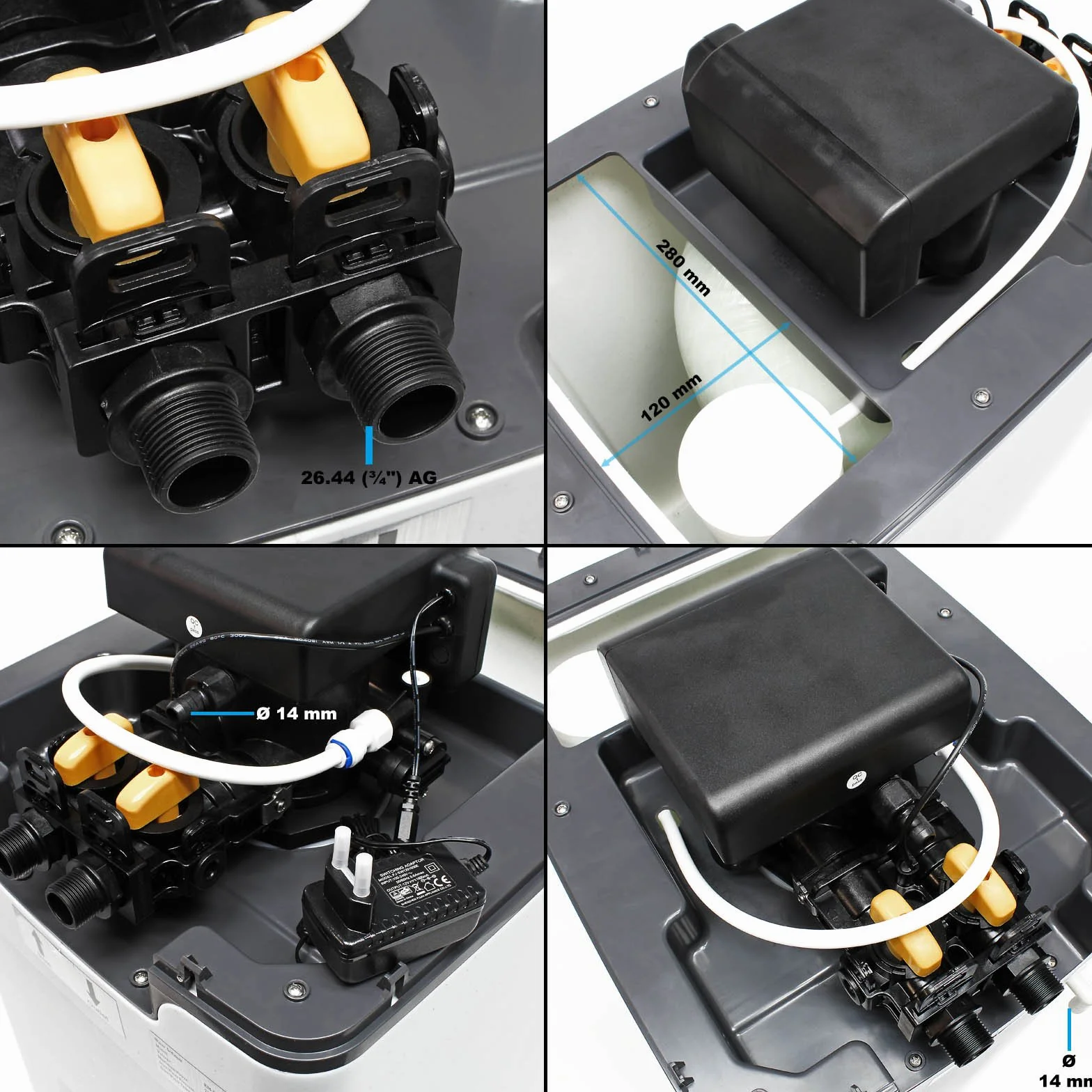 Naturewater Automatyczny system zmiękczania wody 3000 l/h wymiennik jonowy odkamieniacz