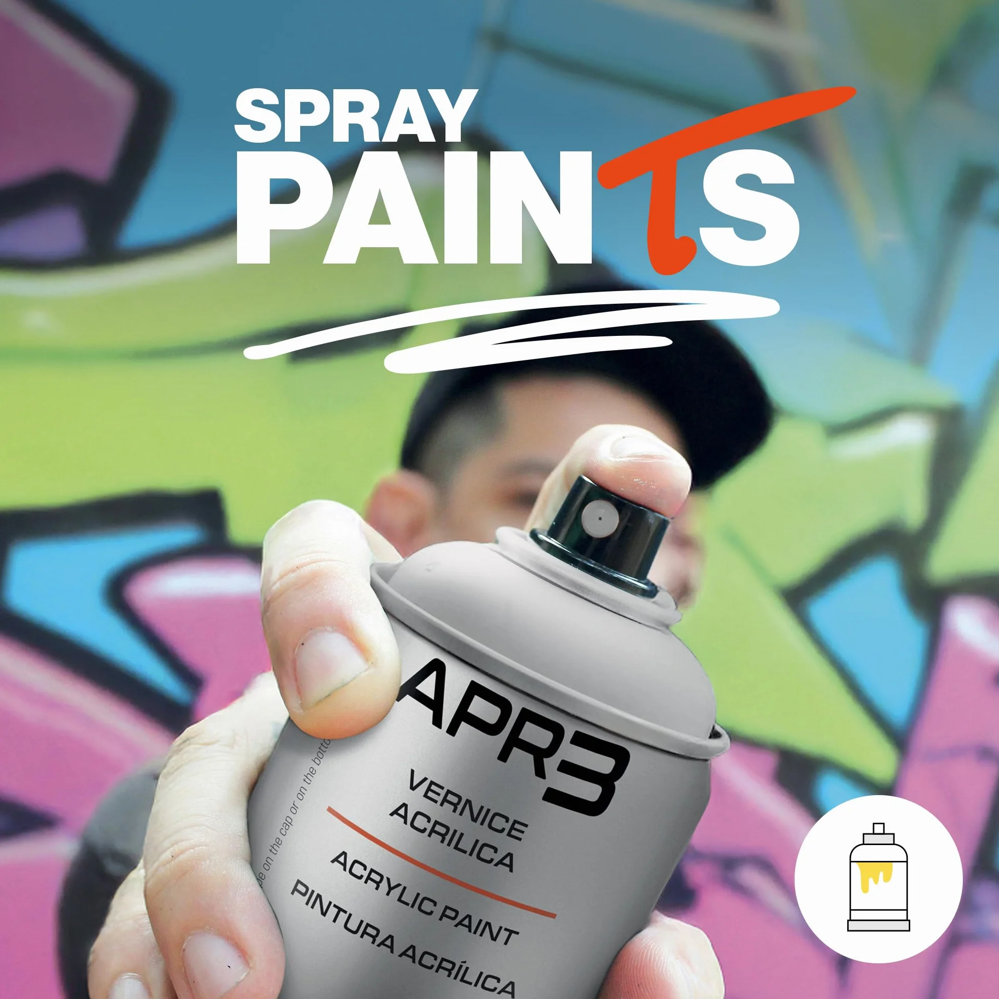 Lakier Akrylowy Uniwersalny RAL 9010 BIAŁY POŁYSK - APR3 S400PAST.3 Puszka z Aerozolem z Blachy Ocynowanej, w 100% Nadaje się do Recyklingu 400 ml.