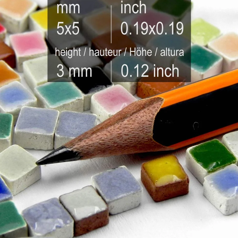 ALEA mozaika mini ceramika 5 mm 500 sztuk mieszanka kolorów MXAL