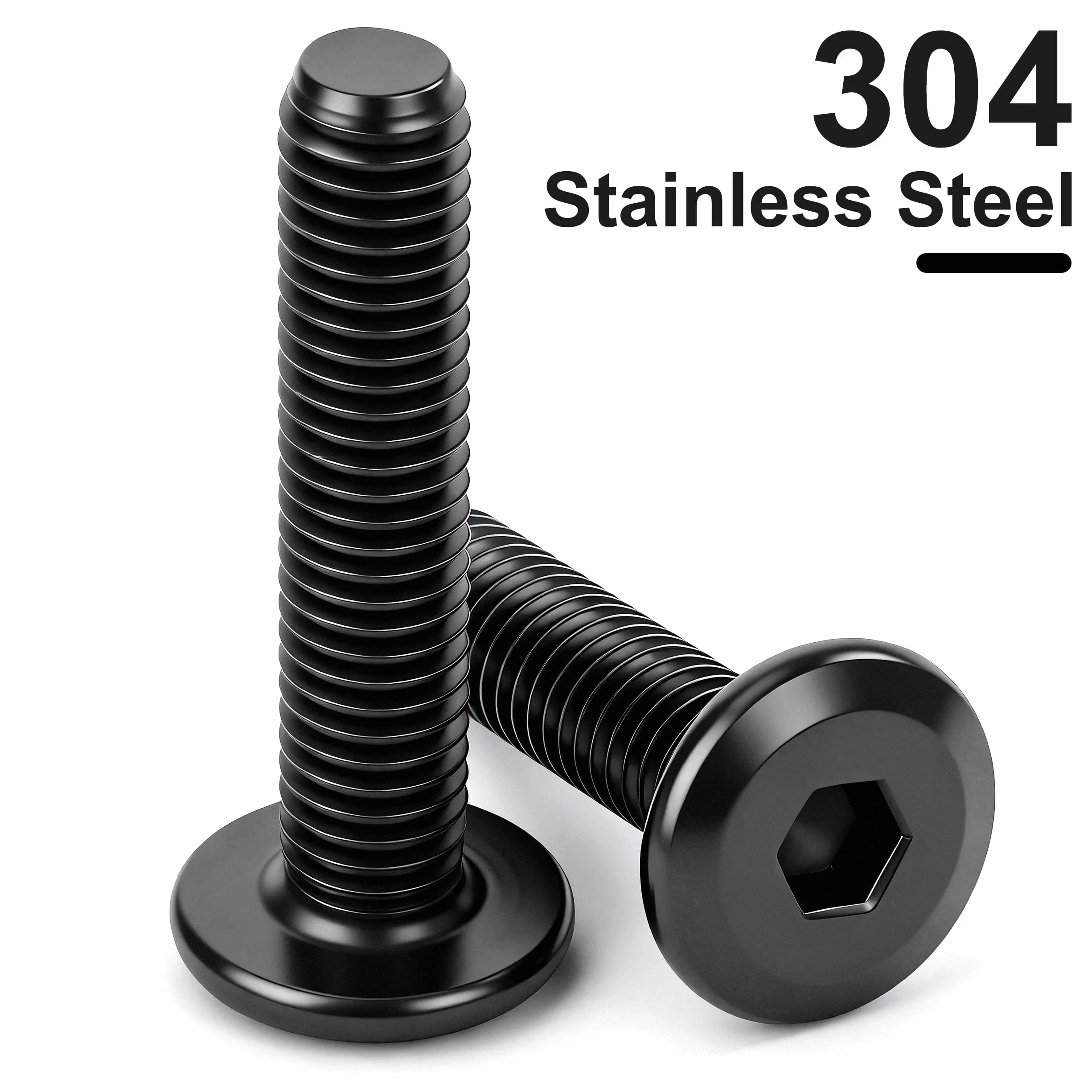 25 szt. Śruba z łbem płaskim z łbem sześciokątnym M5 x 12 mm pełny gwint ze stali nierdzewnej A2 z kluczem Allen do mebli DIY Naprawa