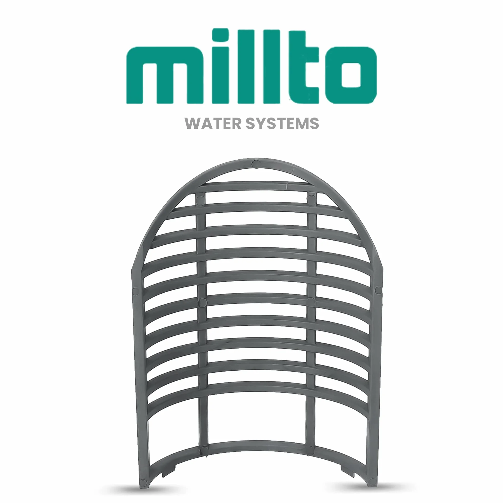 Millto™ Sitko Czyszczaka Rynnowego Rewizji Rury Spustowej 110 mm Szare Filtr Rynny Deszczowej Kratka Filtrująca Liście Gałęzie Plastikowa Osłona Ochronna