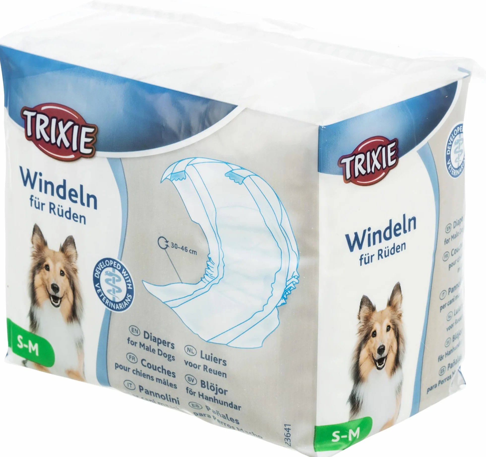 Trixie Windeln Pieluchy dla Psa, Biały, S/M / 12 Sztuk
