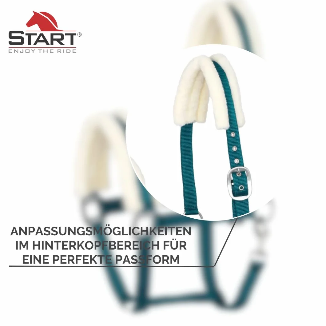 Kantar dla konia START MinkPadded (Bordowy, Full)
