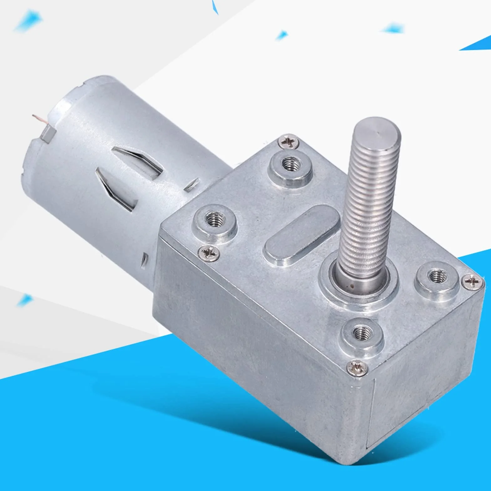 Motoreduktor Ślimakowy JGY-370 DC 12V 30 obr./min Wał Gwintowany M8 Samoblokujący