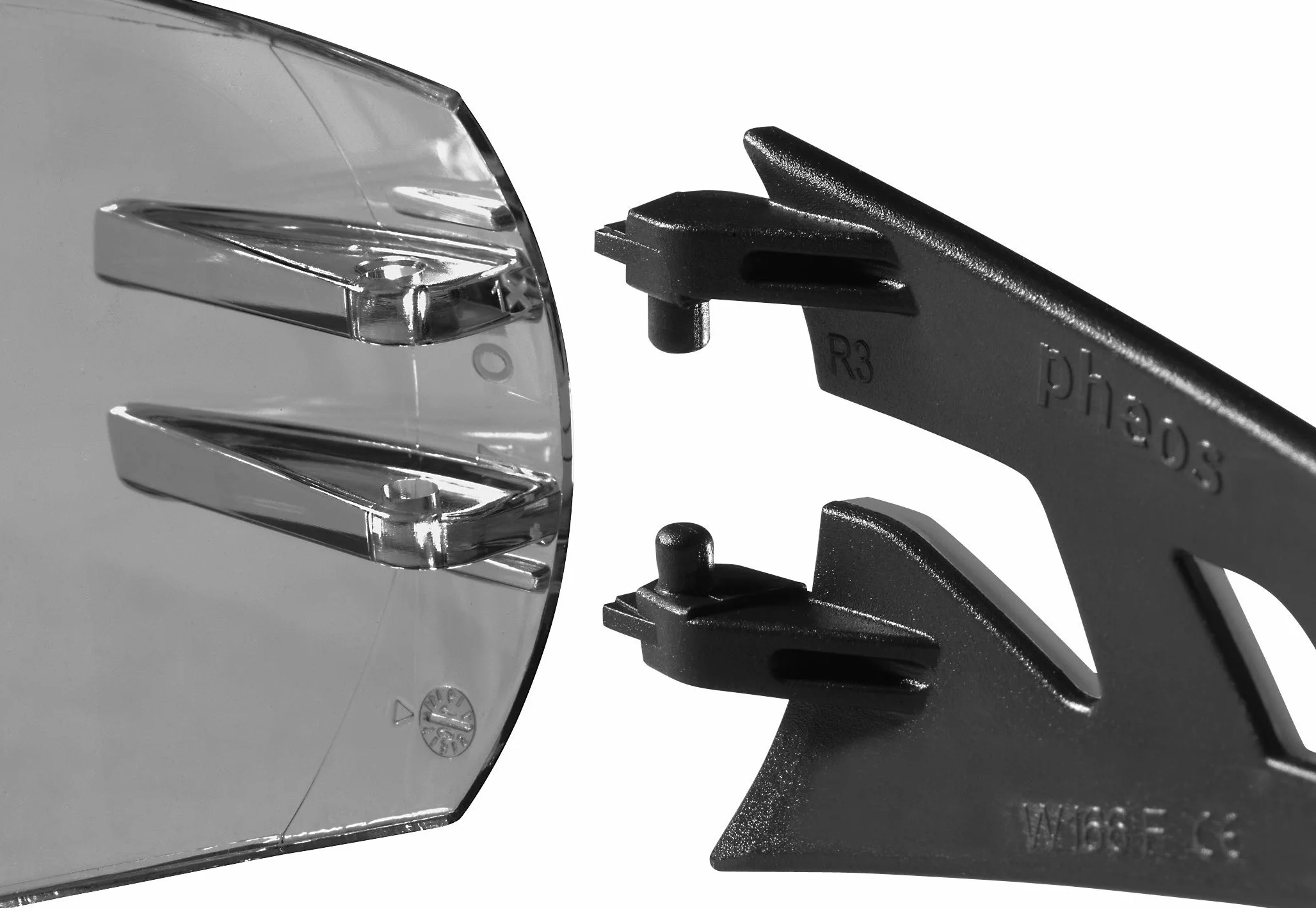 uvex pheos s okulary ochronne Supravision Extreme nie zawierają metali zaparowywane odporne na zarysowania przyciemniane czarno-szare