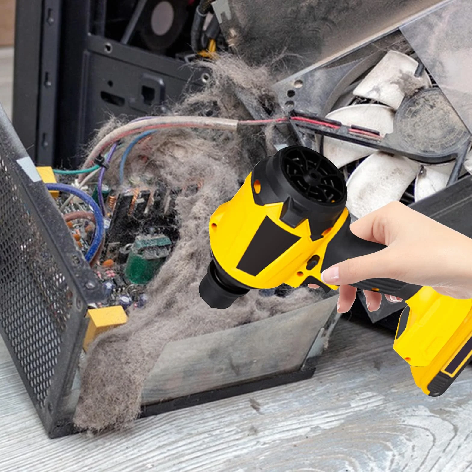 Dewalt bezprzewodowa dmuchawa 20V 1000W 40000 obr/min LED 8 dysz