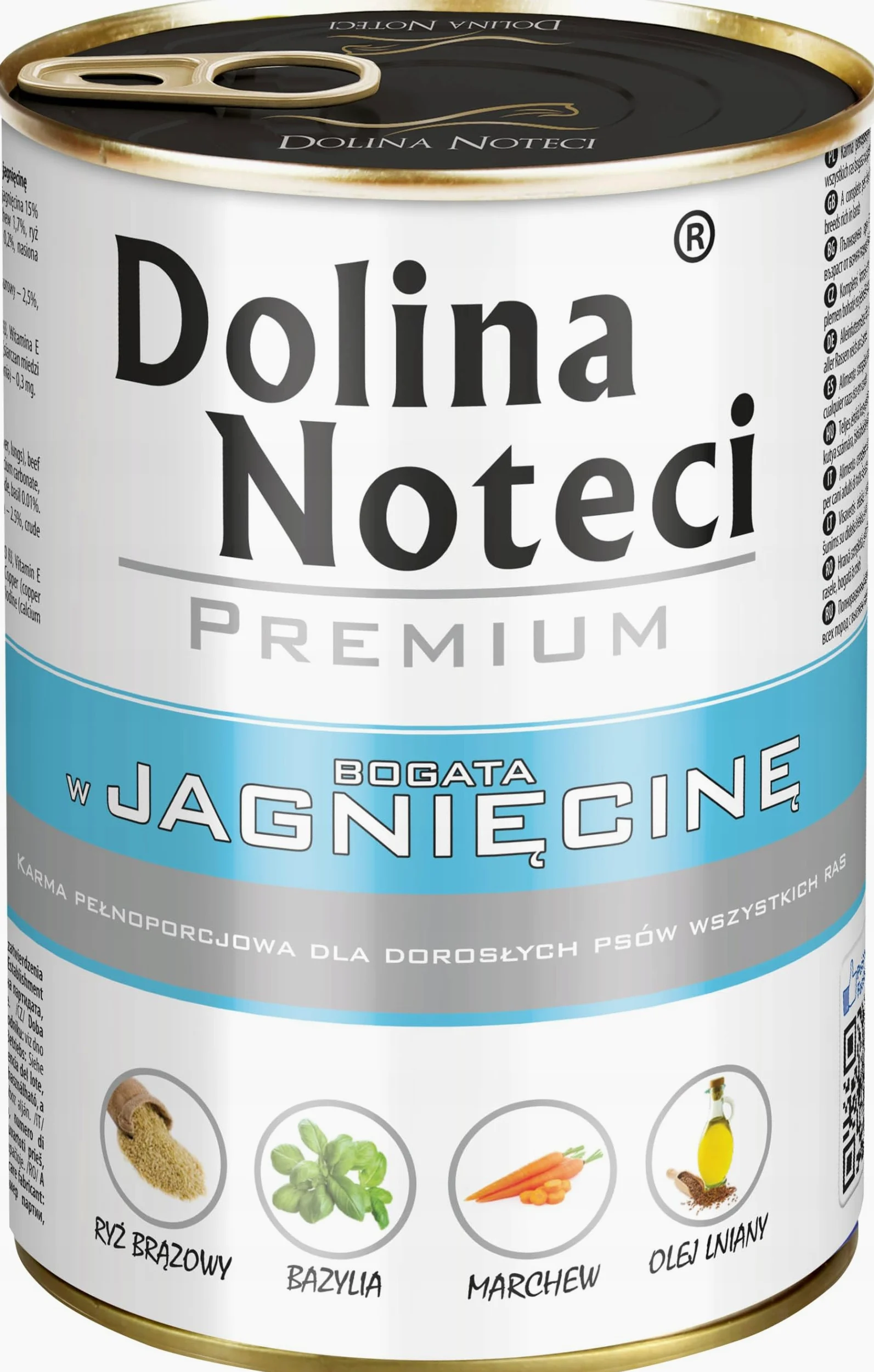 Dolina Noteci Mokra karma dla psa Premium bogata w jagnięcinę zestaw 24 x 400 g
