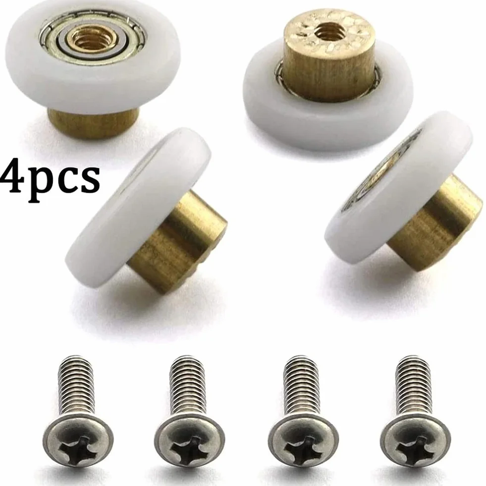 NA 4 szt. Wymienne rolki do drzwi prysznicowych / szyny / koła 20 mm/23 mm/25 mm/27 mm średnicy