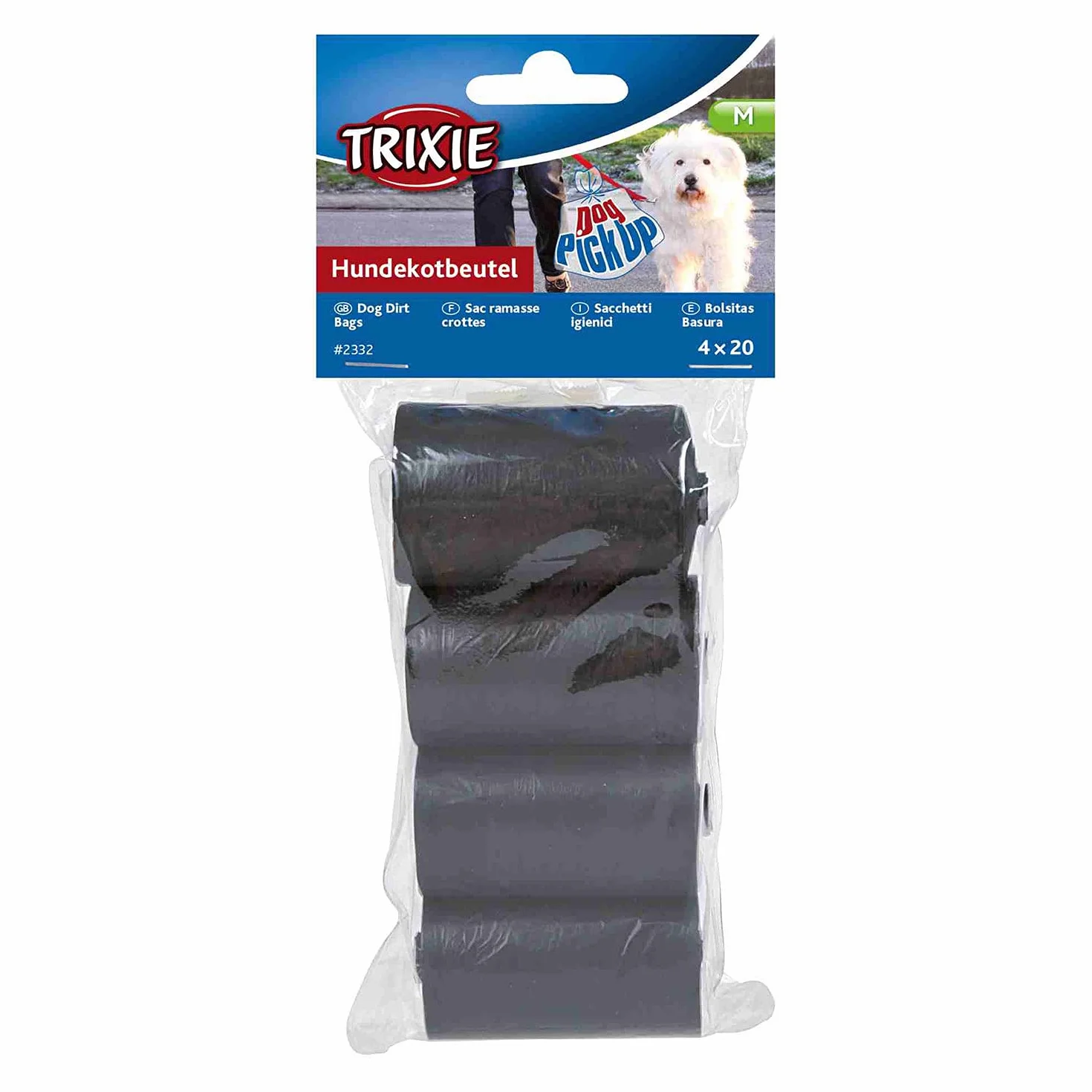 Trixie 4011905023328 Worki na Odchody dla Psa, 4 x 20 Sztuk, Czarny