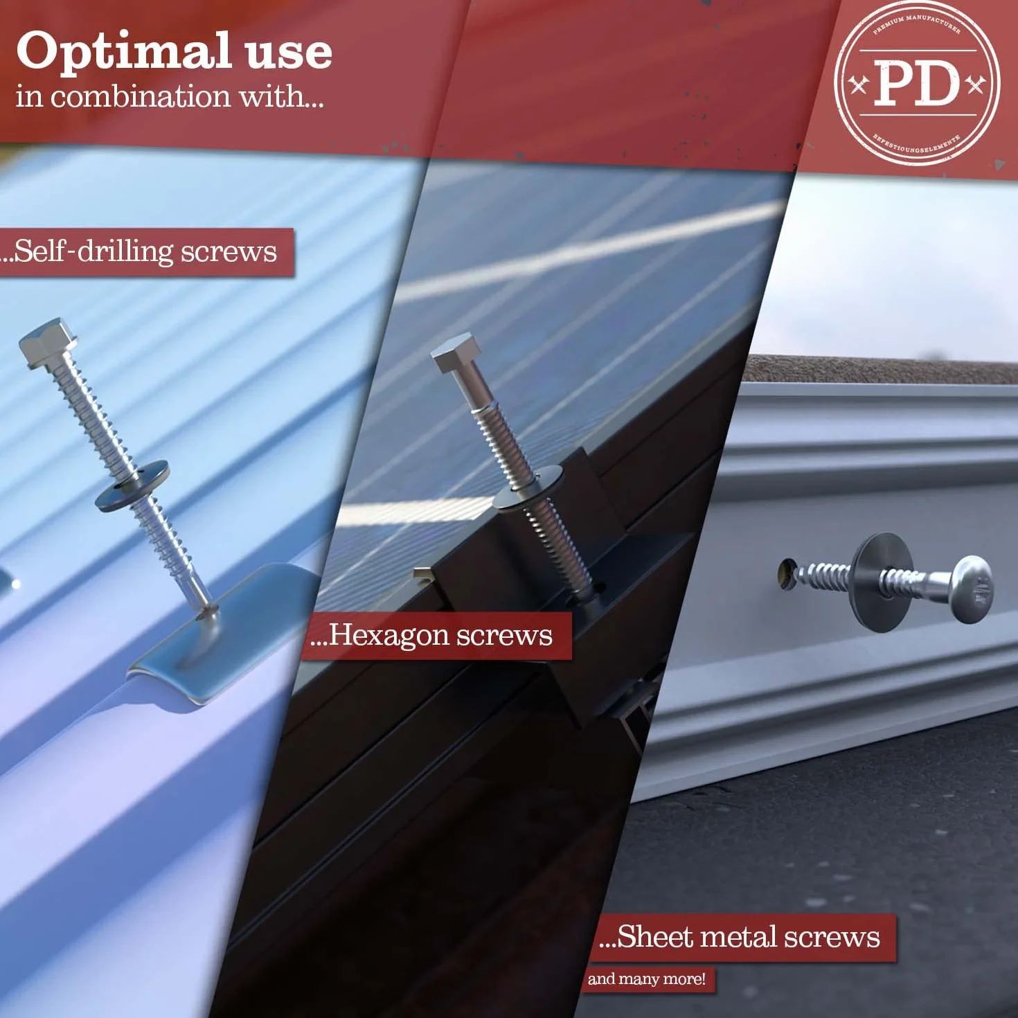 PD® M5 uszczelniające podkładki z EPDM (5,2 x 14 mm) | uszczelniające podkładki do śrub A2 V2A | podkładki do wkrętów spazerowych, śrub wiertniczych i śrub eternit