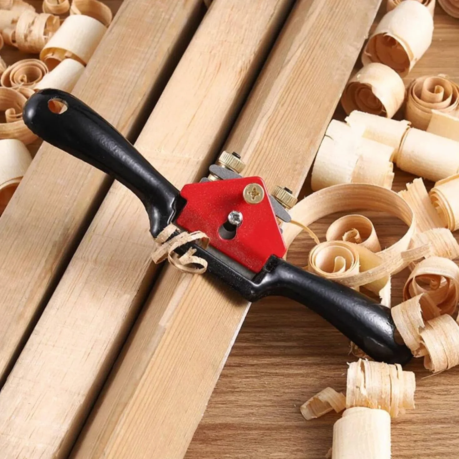 Regulowany skrobak 20 cm, strug ręczny, strug ręczny do drewna, strug ręczny, z 6 zapasowymi ostrzami do strugania i cięcia narzędzi do obróbki drewna