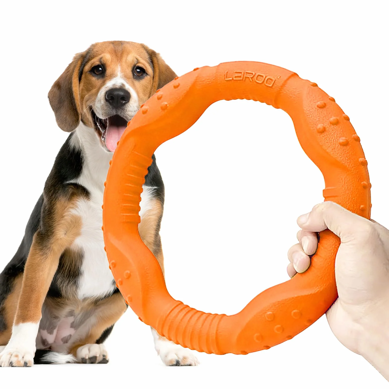 LaRoo Frisbee pierścień fitness dla psa, niezniszczalny pływak dla psów, zabawka, letni trening zwierząt domowych, dla średnich i małych psów