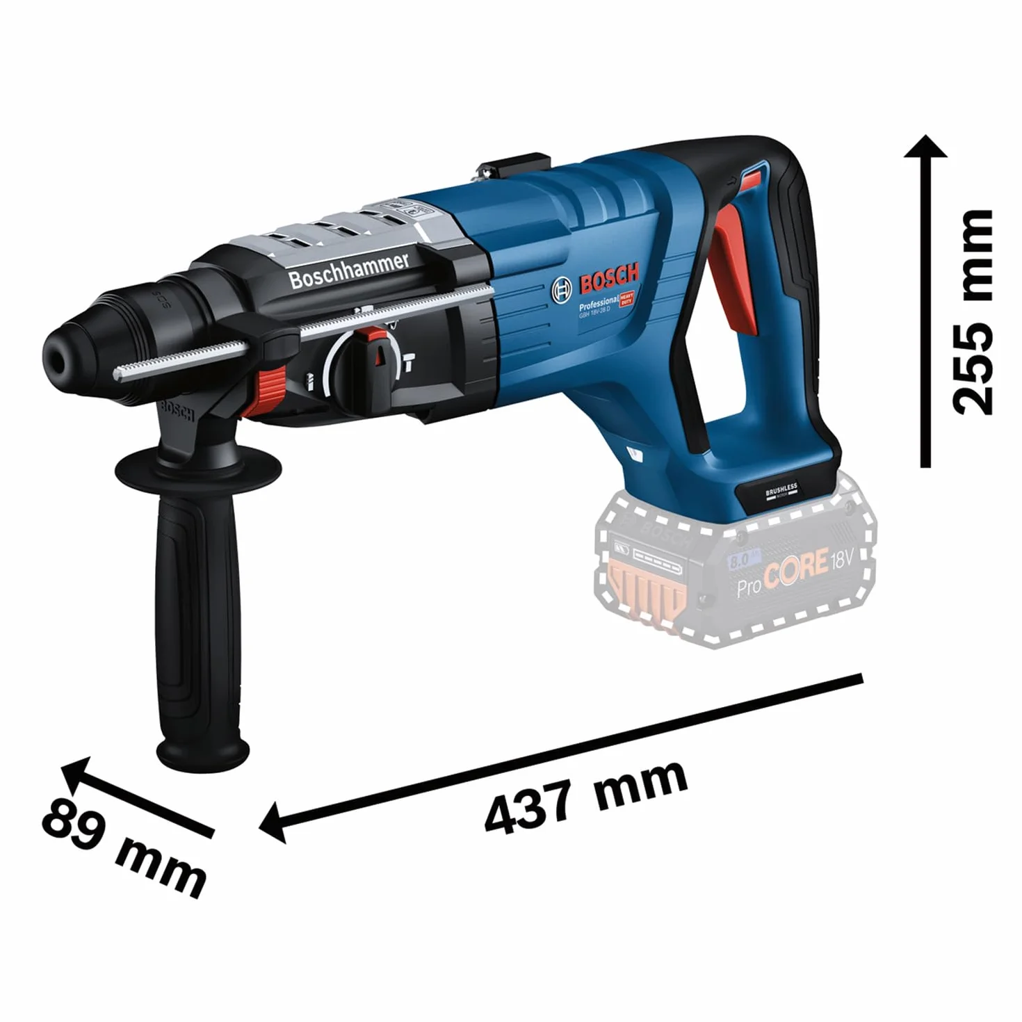 Bosch GBH 18V-28 D akumulatorowy młot udarowo-obrotowy 18 V KickBack Control XL-BOXX