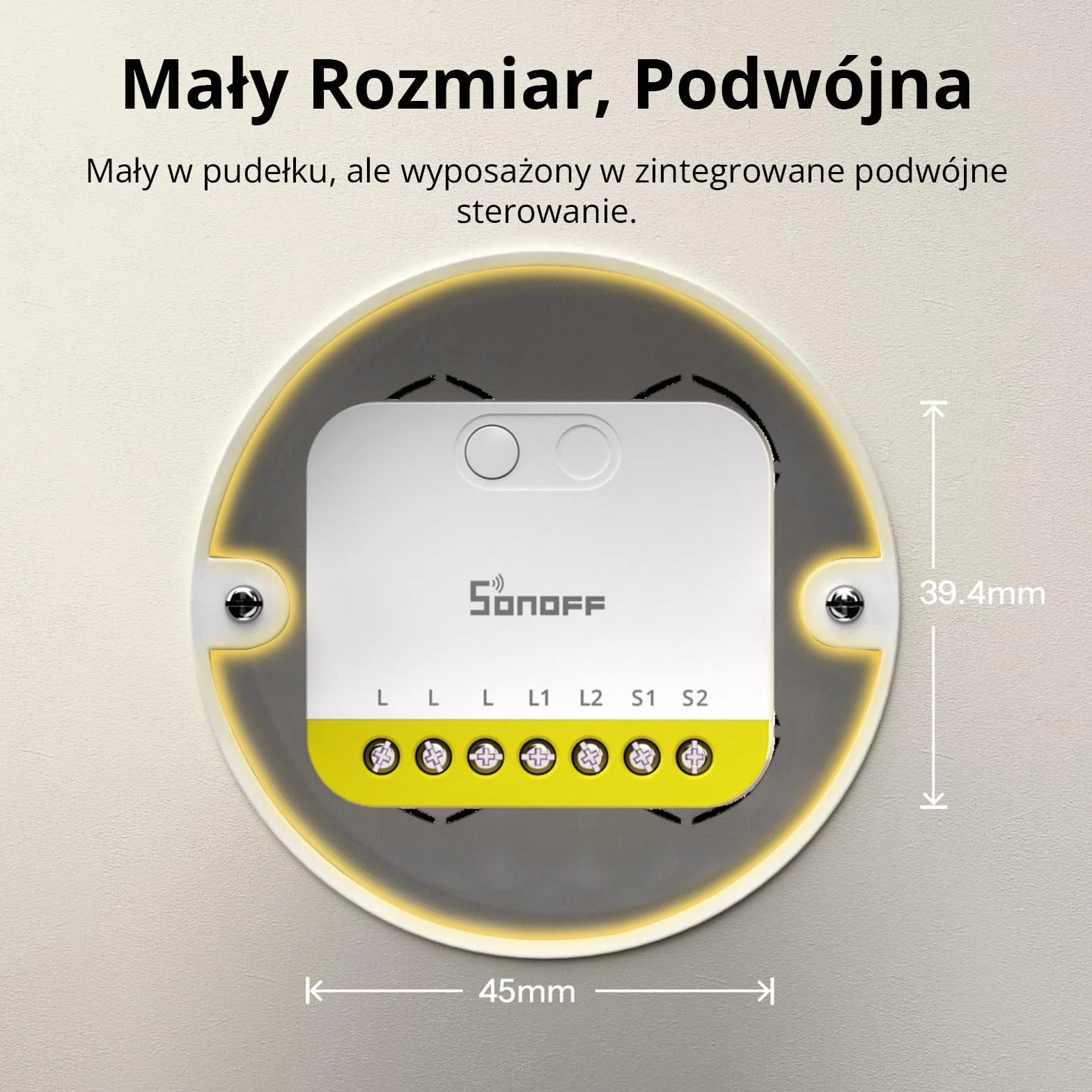 SONOFF MINI DUO-L Zigbee Smart Switch – No Neutral Wire, Zigbee 3.0, Dual Channel, Compact Design, Works with Alexa, Google Home