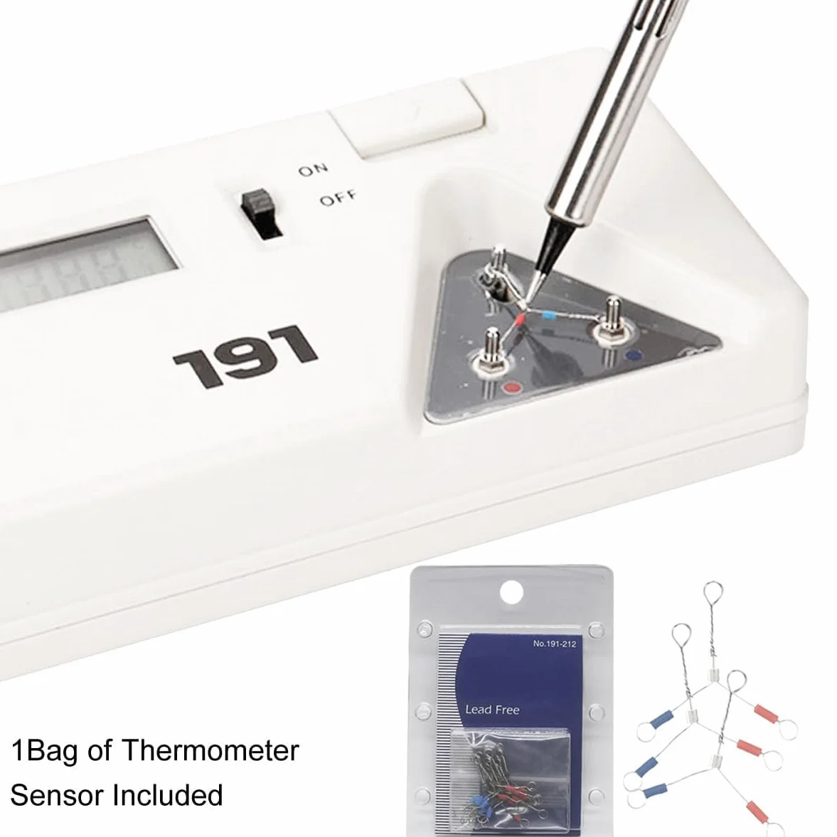 Termometr Grotu Lutowniczego, 0-600 °C (1200 °F) Cyfrowy Tester Temperatury Przenośny Elektroniczny Miernik Temperatury Końcówki Lutownicy Z Baterią, Do Stacji Lutowniczej