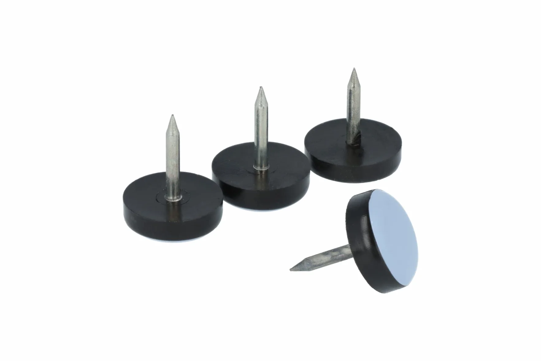 GLEITGUT 4 x podkładki teflonowe z gwoździem 15 mm PTFE ślizgacze meblowe 5 mm grubości ślizgacze do krzeseł