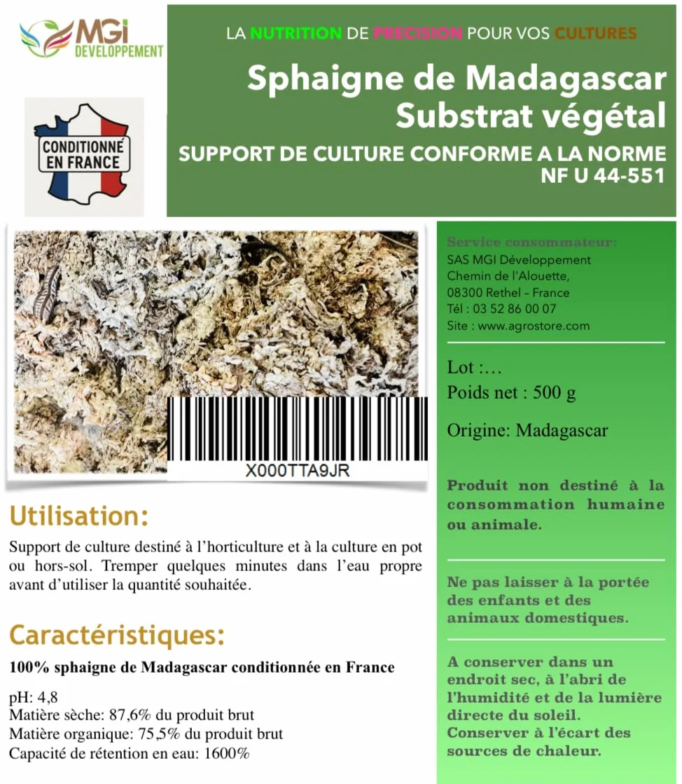 Madagaskar Sphagnum Moss – podłoże do roślin hydroponicznych – 5 litrów