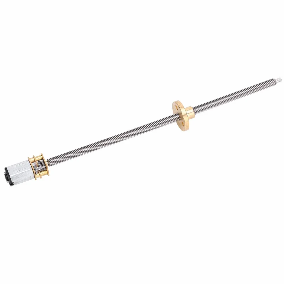 Walfront Skrzynia biegów DC T5 x 160 mm N20 dłuższy wał wyjściowy DC 6 V 60 RPM