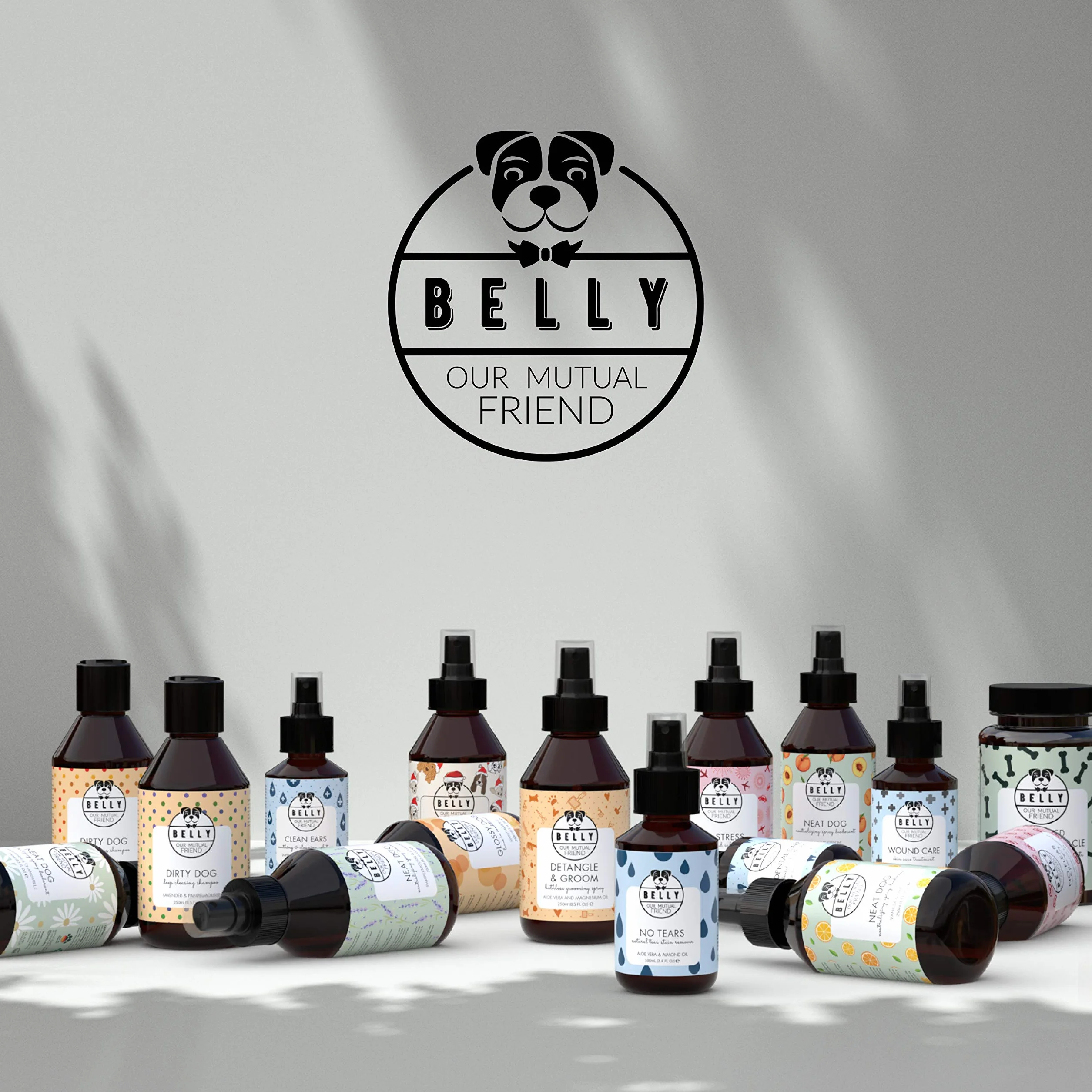 Belly Spray przeciw pchłom, 250 ml, bez plam i pozostałości, domowy spray przeciw pchłom z lawendą, geranium, olejem arganowym, chroni pchły, kleszcze i komary - Wegański - Wyprodukowano w Niemczech