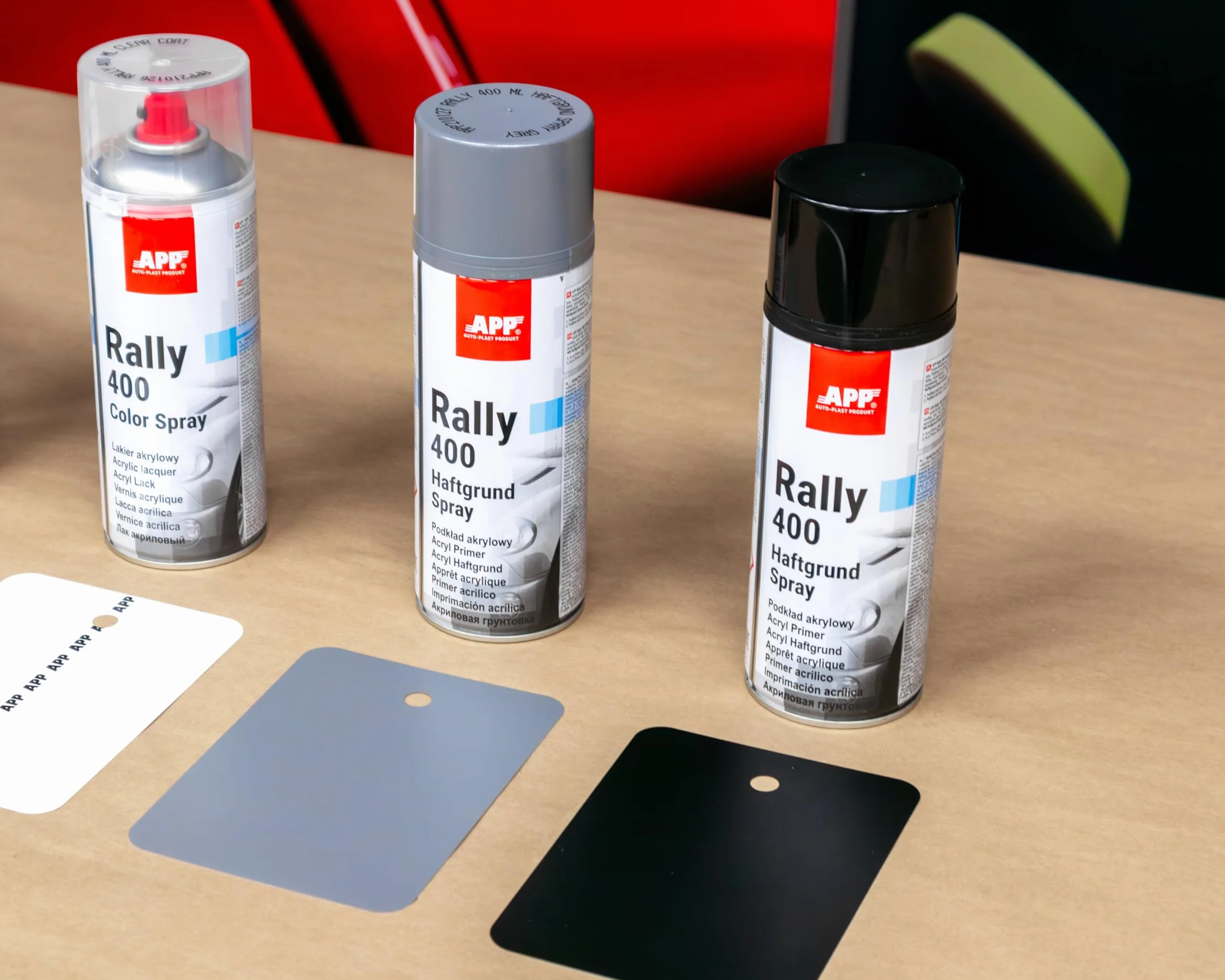 APP Rally 400 Color Spray Lakier akrylowy czarny matowy 400ml