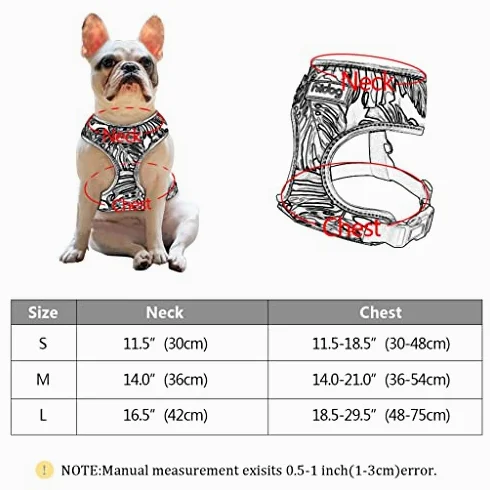 Oddychająca kamizelka z nadrukiem Odblaskowa kamizelka dla psa Puppy Małe i średnie kamizelki dla psa Walking Pet Accessories