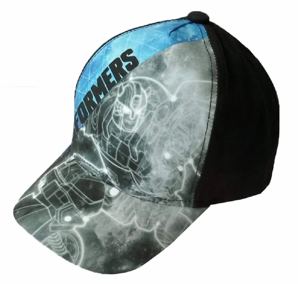 Transformers Czapka Autobot, czapka bejsbolowa dla dzieci, chłopców, 100% bawełny (niebieski/czarny)