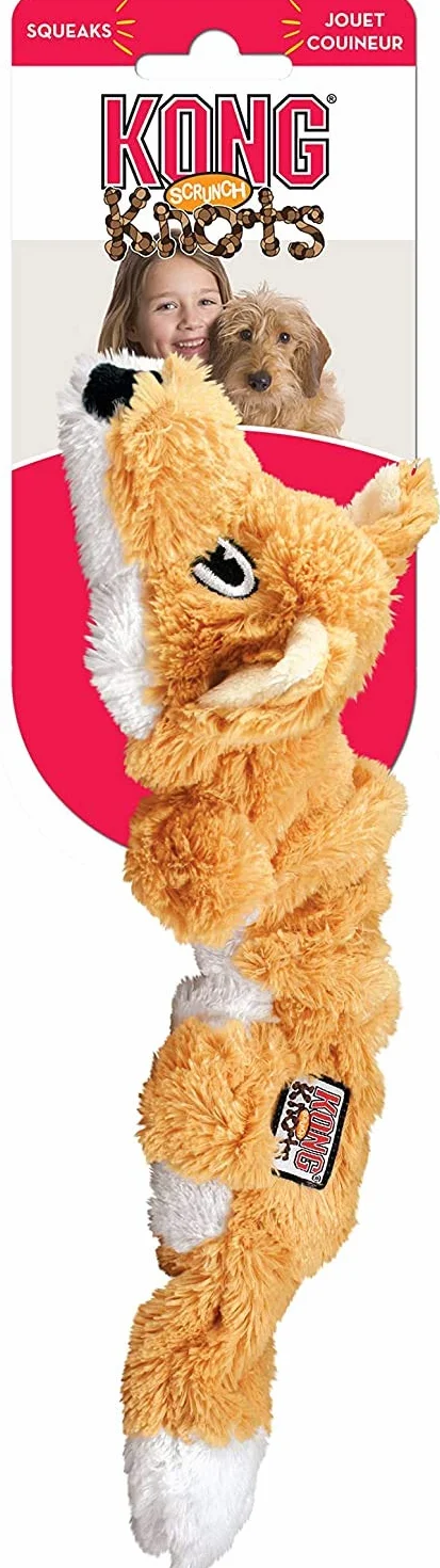 KONG – Scrunch Knots Fox – wewnętrzna część i minimalna długość dla weniger unordnung – dla małych i średnich psów