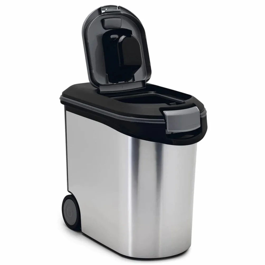 Curver 2068934 Pojemnik na Pokarm, 35 l, Czarny/Stalowy