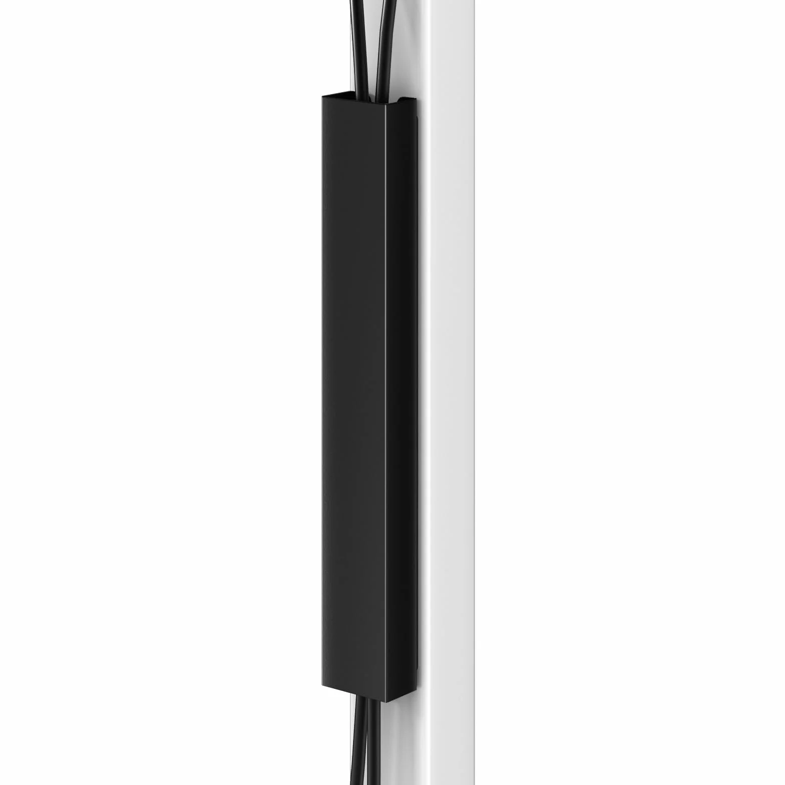 Stalowy magnetyczny kanał do zarządzania kablami, Putilsen Mount 35,5 cm, organizer pod biurko, pionowa osłona ogranicznika drutu do biura i domu, czarny