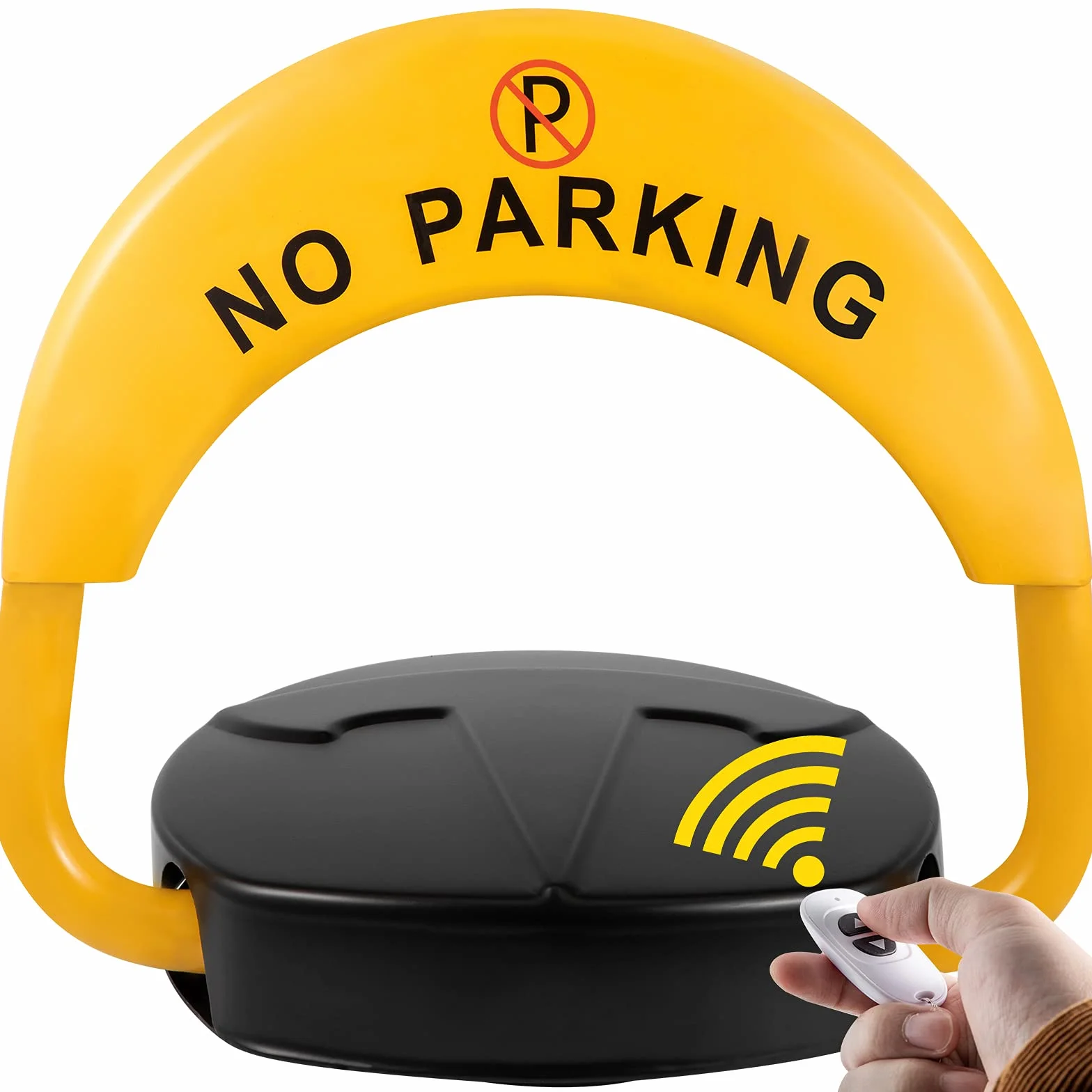 VEVOR Zwijana bariera parkingowa, pilot zdalnego sterowania 15 m, inteligentny system alarmowy, czarna