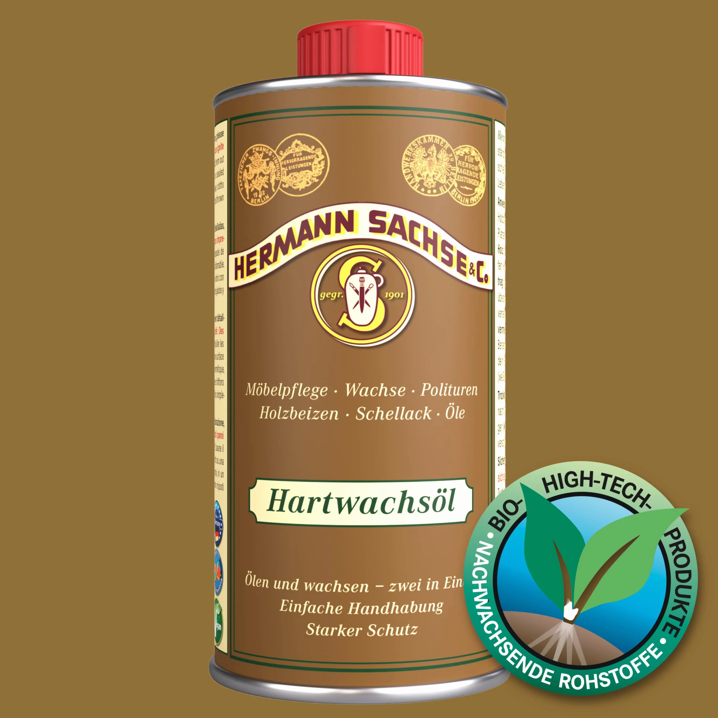 Hermann Sachse Olej woskowy bezbarwny 250ml 2w1 do drewna ochronny