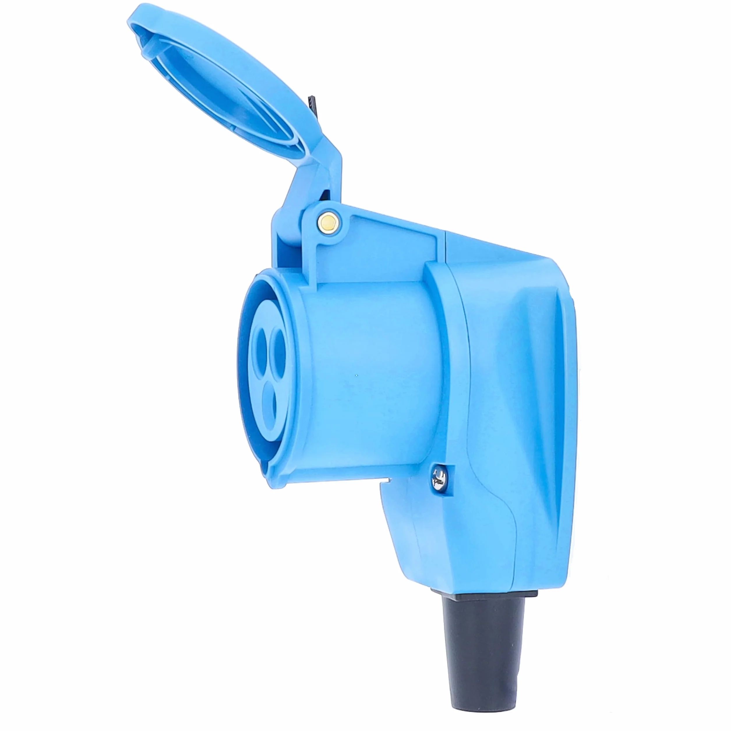 as - Schwabe 60475 CEE Zaczep Karawany Kątowy, IP44, 230V/16A, Niebieska