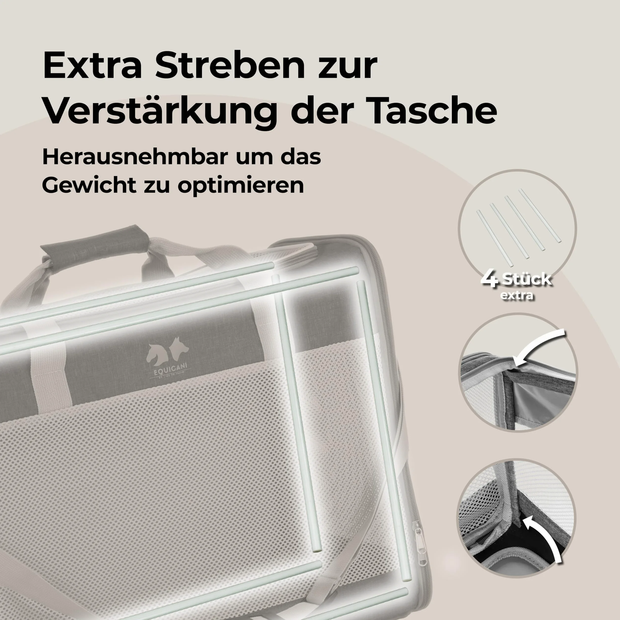 EQUICANI Torba podróżna dla psów Travel1 szara