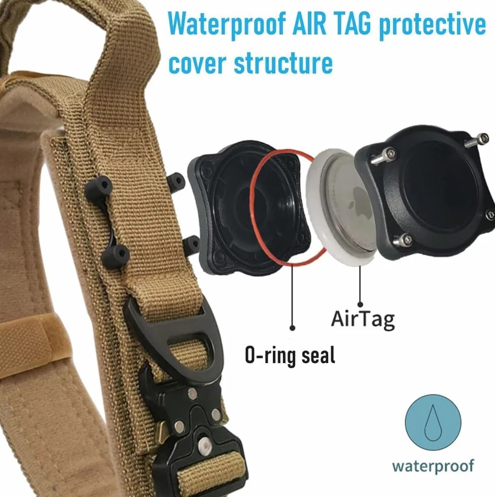 Air-tag Psy Naszyjnik,z podstawką Air-Tag,wyposażony 100% Wodoodporna i kontrola Uchwytem,GPS Tracker Psy Naszyjnik,Regulowany Nylonowy Uchwyt,Szczególnie Trwały(zielony, L)