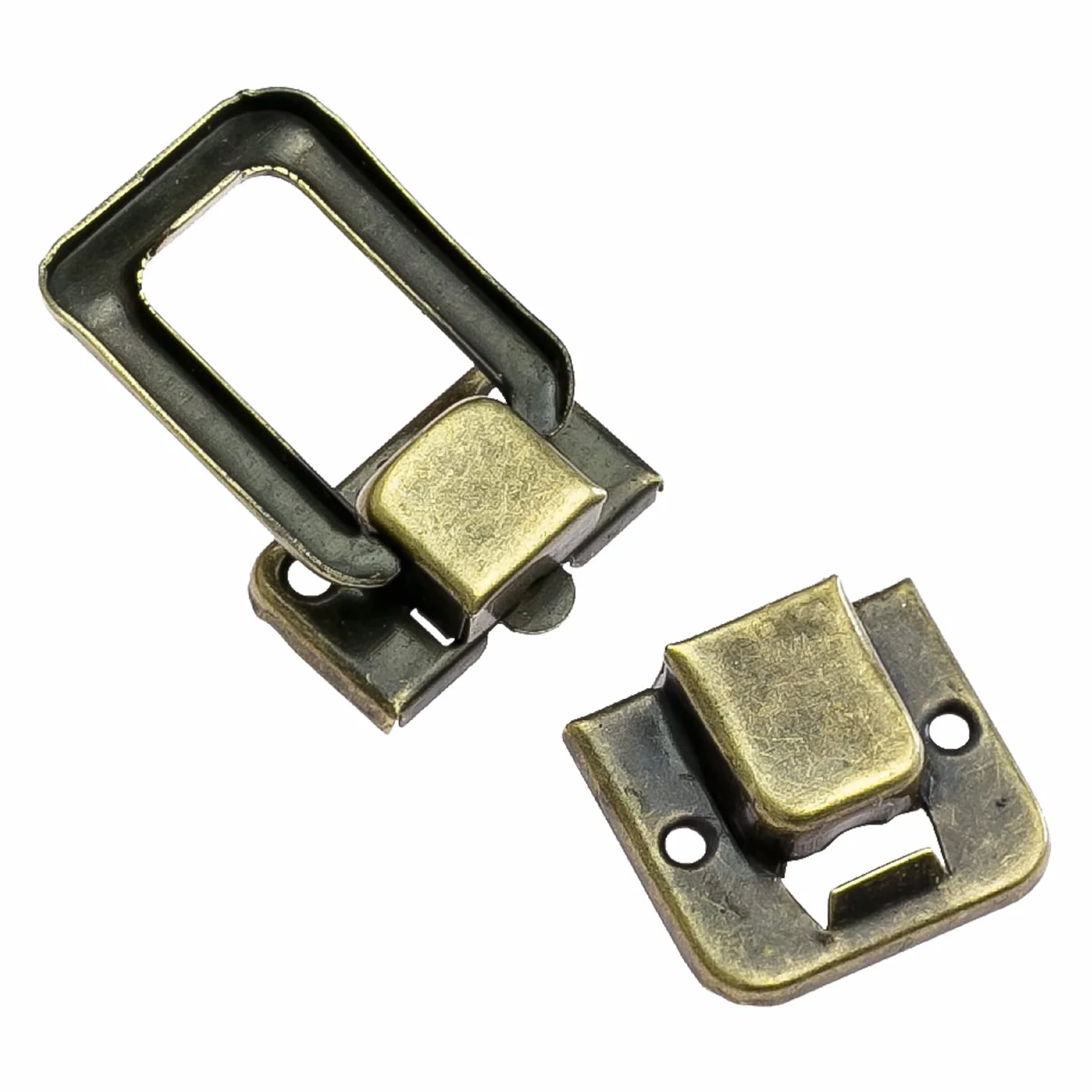 HMF 6492 metalowe zapięcia do walizek w stylu vintage | 2 sztuki | 25 x 38 mm | brąz