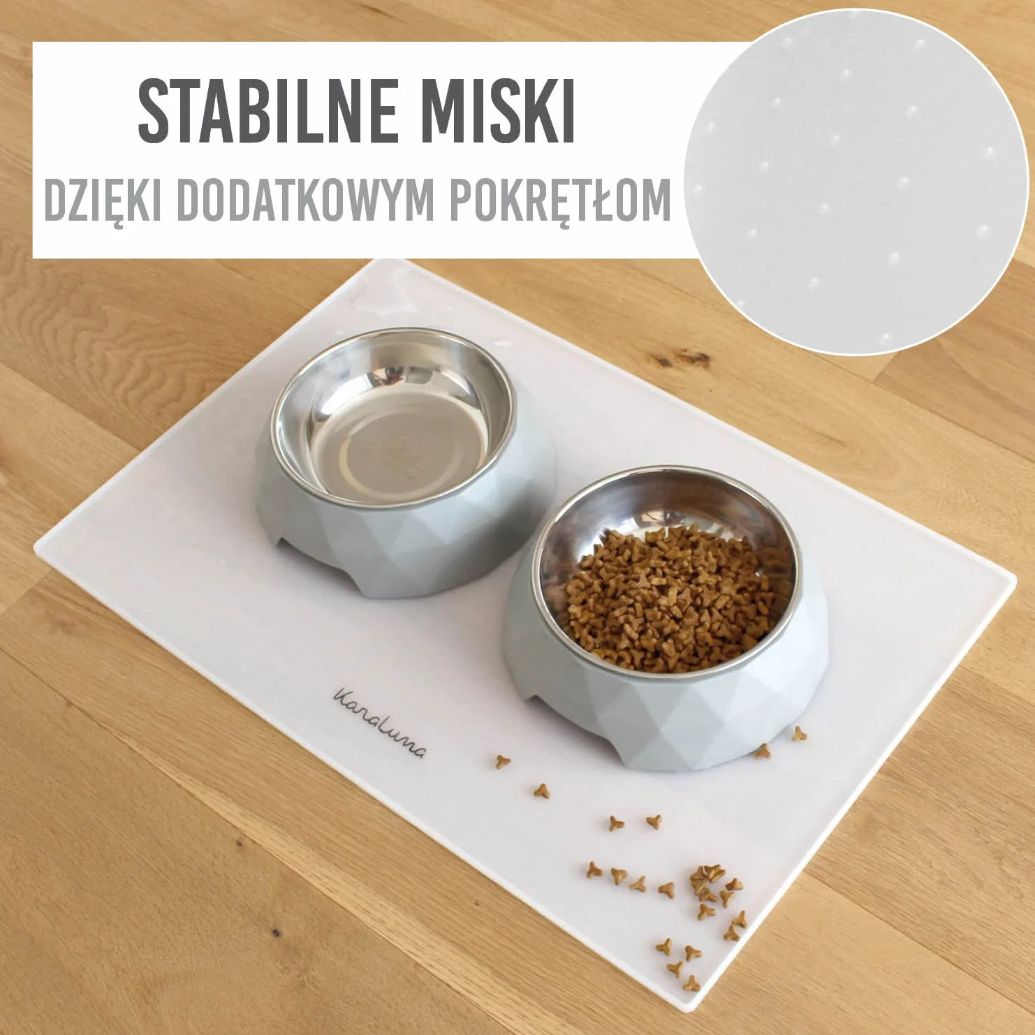 Silikonowa mata do karmienia premium (przezroczysta (kwadratowa), mała)