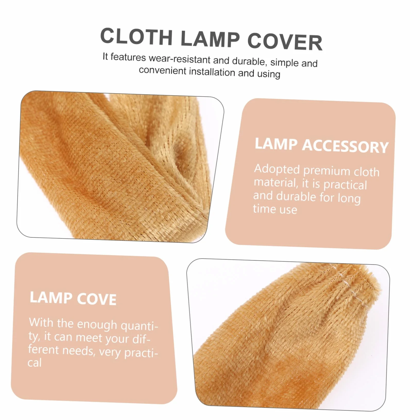 4 Sztuki Ochronnych Pokrowców Łańcuchy Do Lamp Sufitowych Materiałowe Osłony Łańcuchy Żyrandoli Odporne Zużycie i Rdzę Łatwe Montażu Złoty Kolor