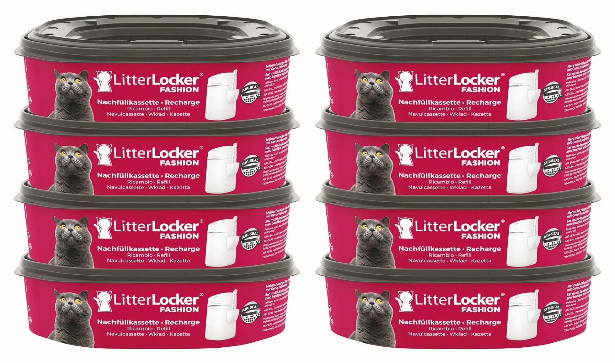 Litterlocker Fashion 490105 Worki do Kuwety, Czarny, 8 Sztuk